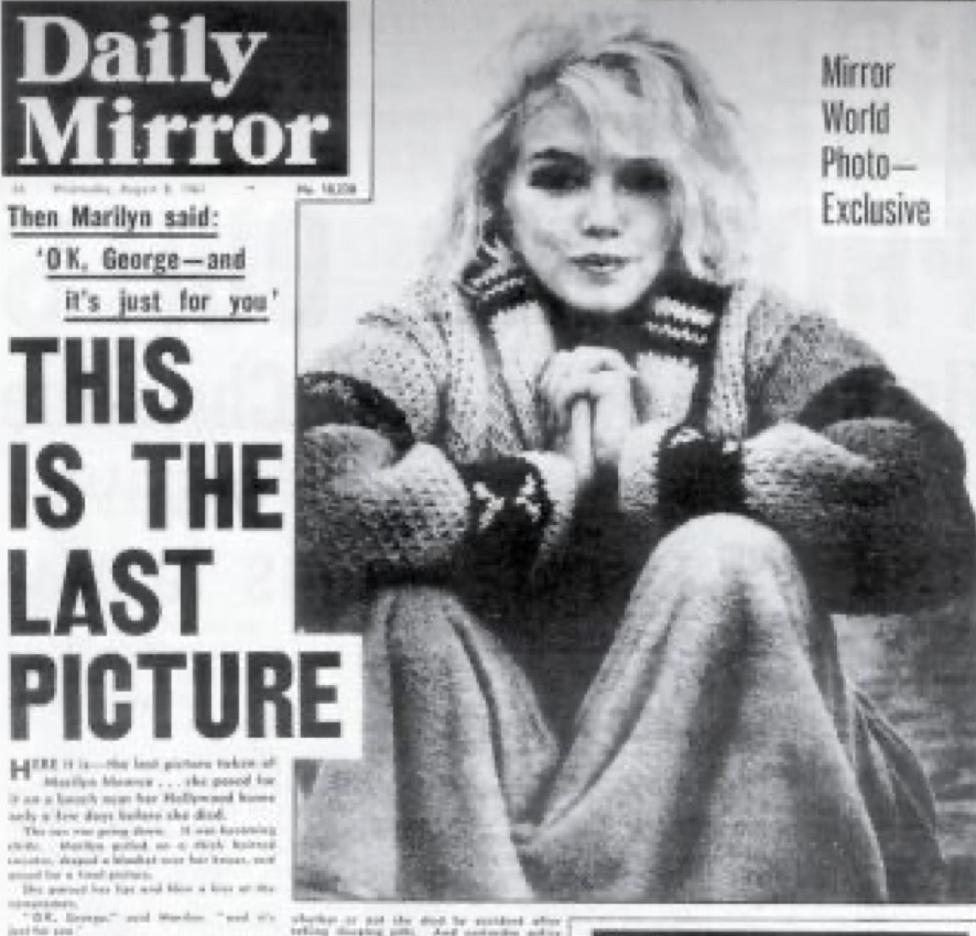 Marilyn Monroe mortal goddess