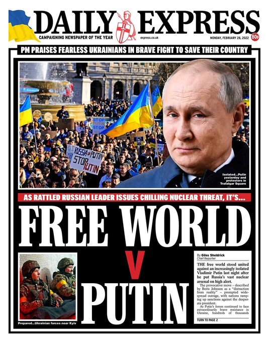 NEWSPAPER FRONT PAGE