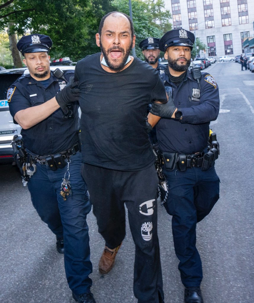 Subway brute finally arrested