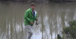 TUCKER CARLSON FISHING IN CENTRAL PARK