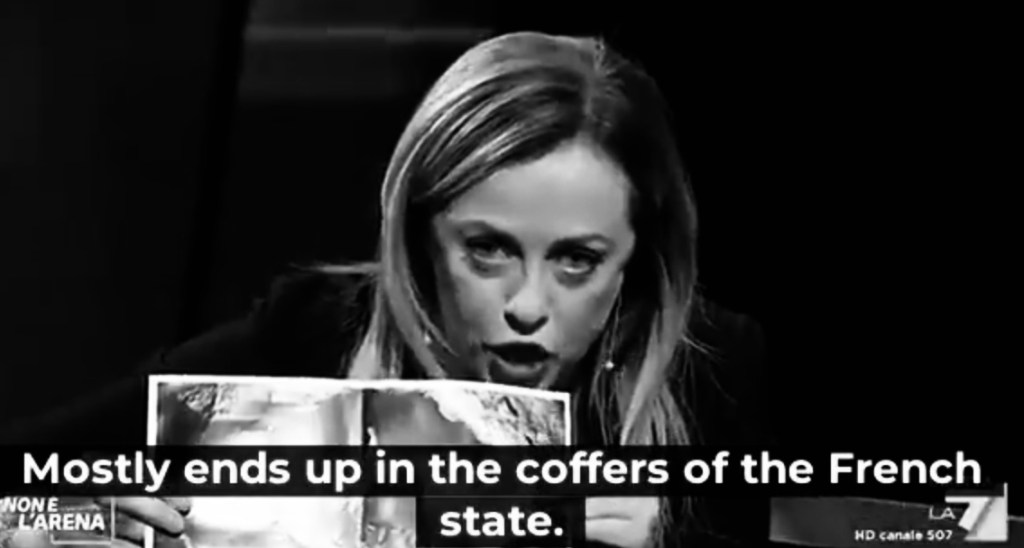 Meloni blasts Macron for getting rich off child&nbsp;labor