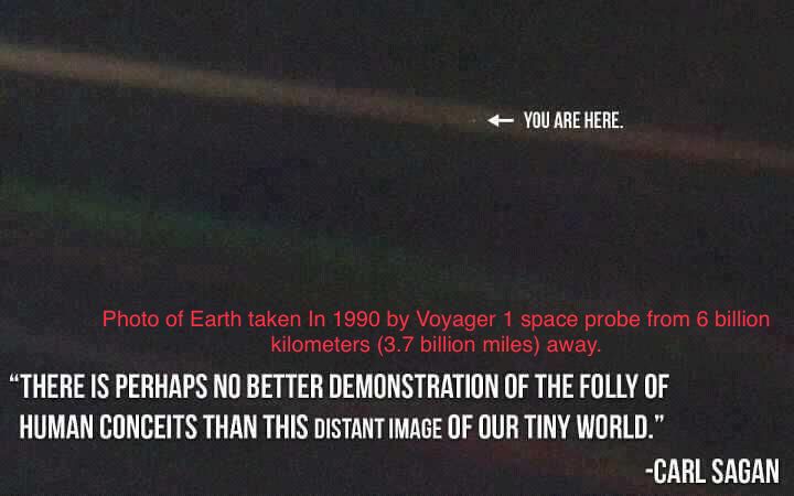 Tiny dot taken by Voyager