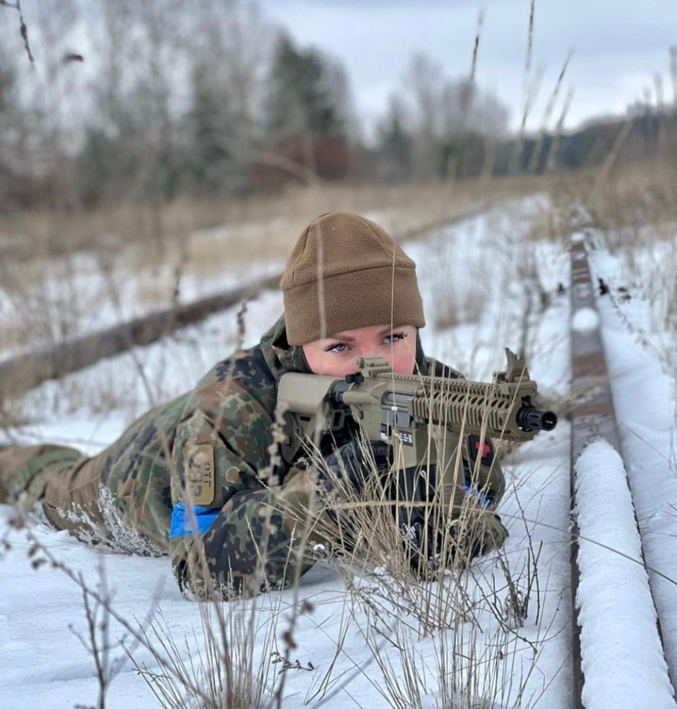 Beauty queen becomes soldier