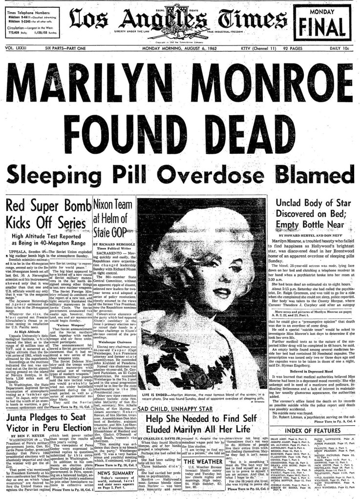Marilyn Monroe mortal goddess