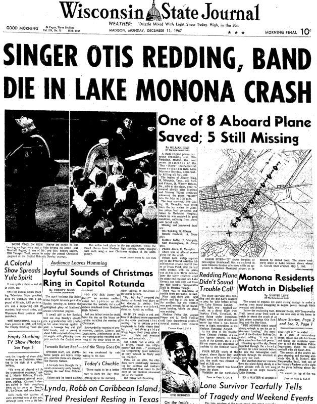 Otis Redding band killed.