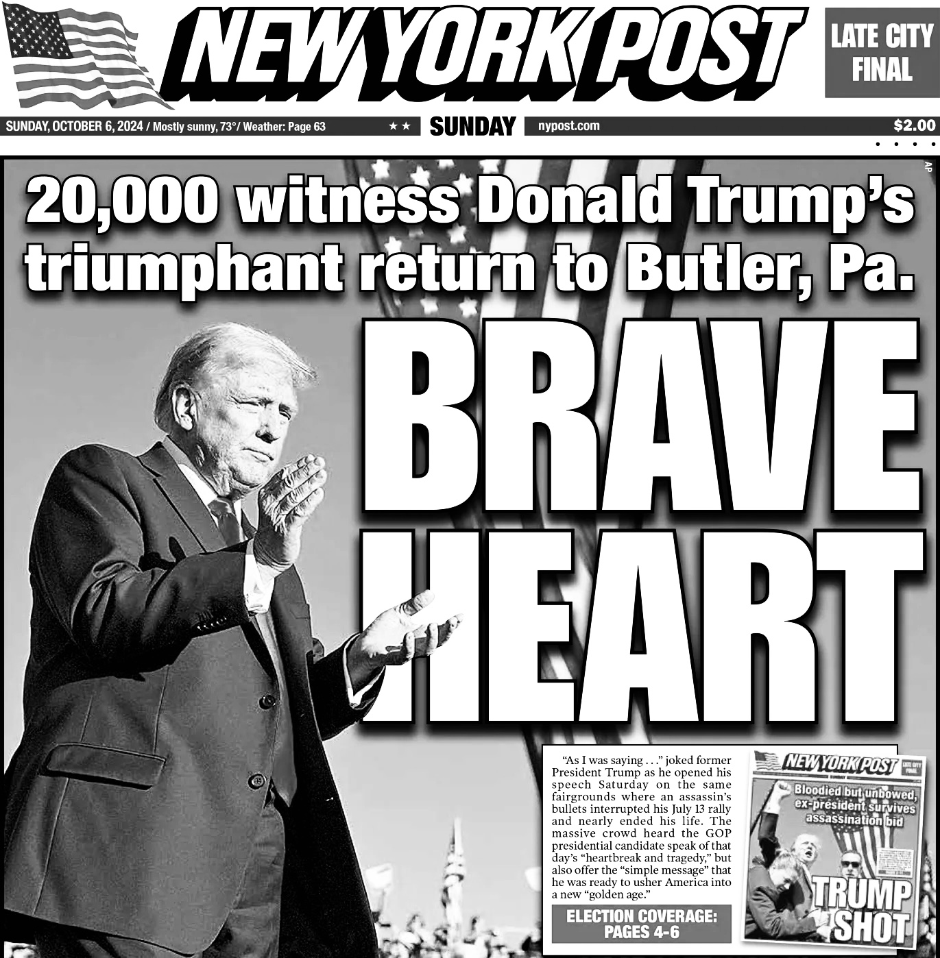 Trump back in Butler