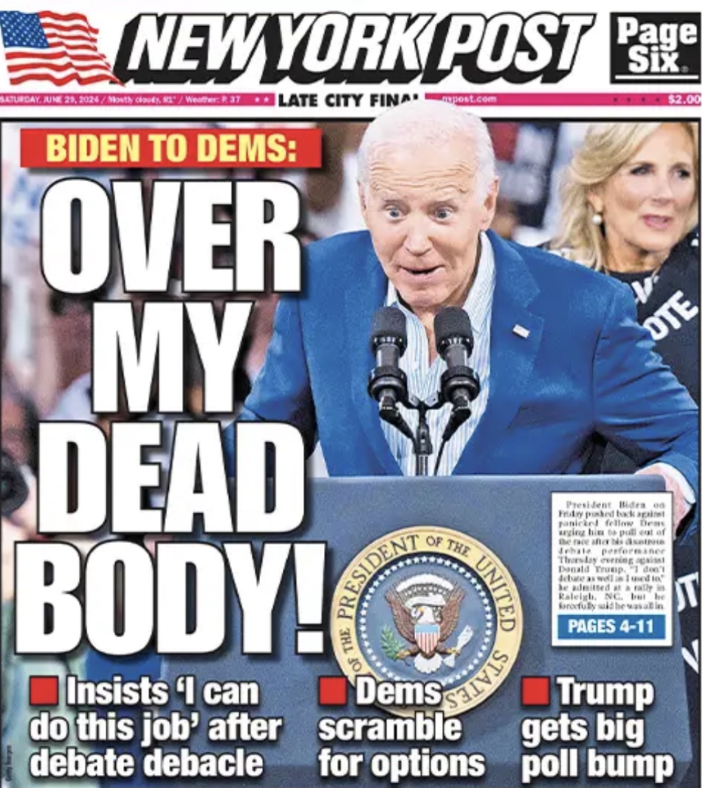 BIDEN WON’T STEP DOWN